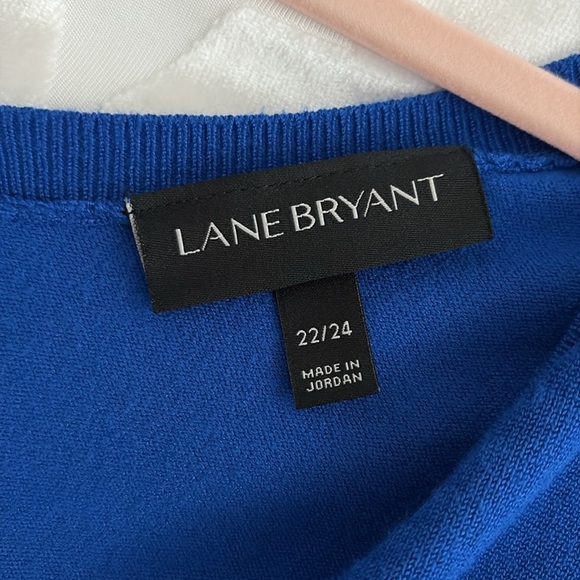 Lane Bryant Blue V-Neck Long Sleeve Sweater. Lightweight Knit. Size 22/24 - Picture 5 of 10